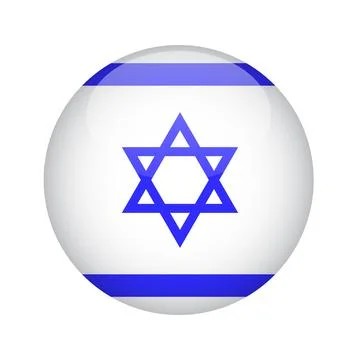 Flag of Israel button. Design element for websites, applications. Vector il.. Stock Illustration
