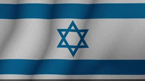 The flag of Israel. The evolving 3d national flag of Israel. 1080p HD animation Stock-Footage 271620135