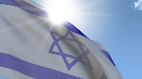 Flag Of Israel Stock Footage 33662437