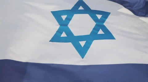 The flag of Israel Stock Footage 52376004