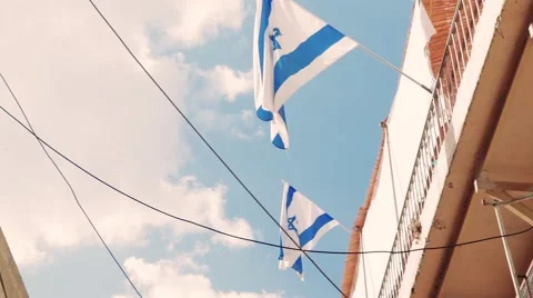 Flag of Israel Stock Footage 59611380