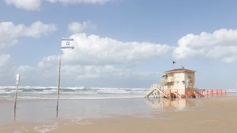 Flag of israel Stock Footage 125340710