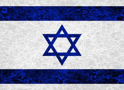Flag of Israel. Illustrazione stock