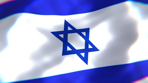 Flag of Israel looping 3D animation 스톡 동영상 144041276