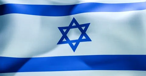 Flag of Israel waving high resolution 10K+ size Stock Illustration