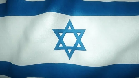 Flag of israel waving in the wind Stock-Footage 125885619