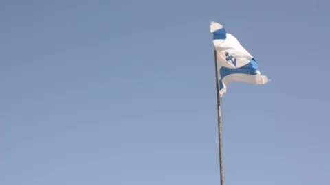 Flag of Israel on wind Stock-Footage 89474360