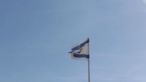 Flag of israel2 Stock Footage 125403263