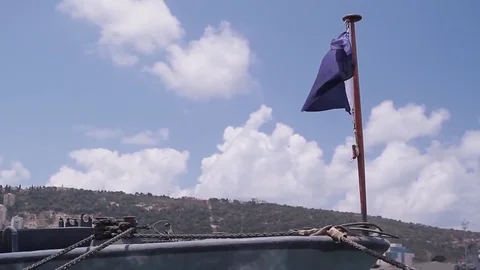 Flag of the Israeli Navy Stock Footage 84773763