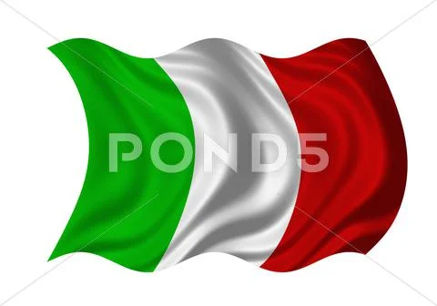 Flag of itali Stock Illustration