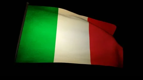 Flag Italy 01 Stock Footage 11149931
