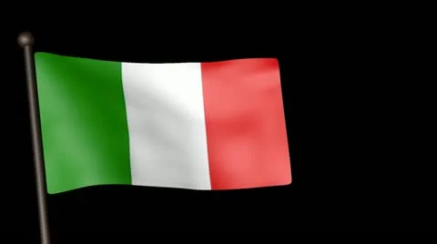 Flag Italy 23.976fps Stock Footage 21316012