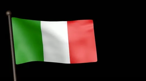 Flag Italy 25fps Stock Footage 12653713
