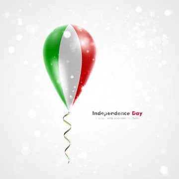 Flag of Italy on balloon Stock Illustration