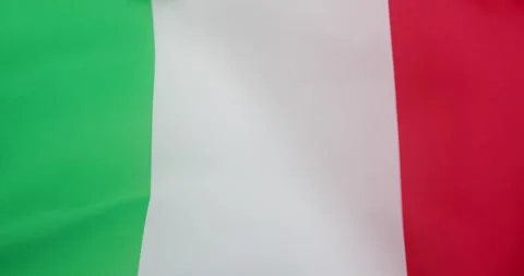 Flag of Italy fluttering in the wind. Close-up. Stock Footage 146444154
