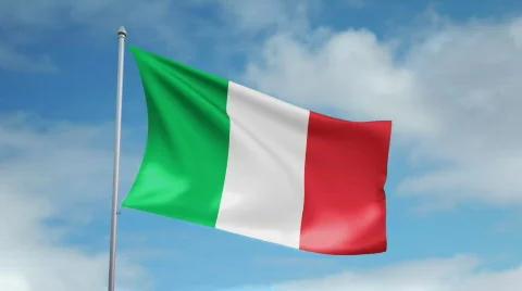 Flag of Italy Video stock 435458