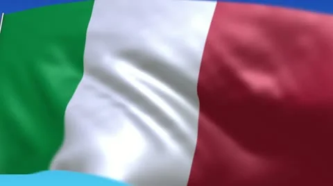 Flag of Italy Stock Footage 10809057