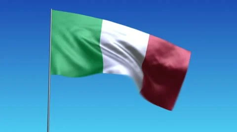 Flag of Italy Stock Footage 10809061