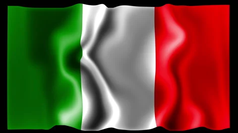 Flag of Italy Stock Footage 46446796