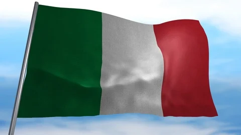 Flag of Italy Stock Footage 118570084