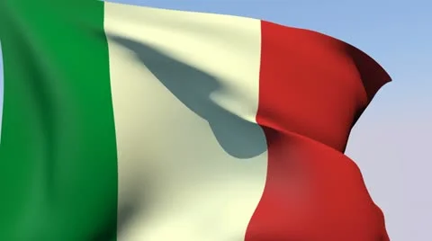 Flag of Italy HD Stock Footage 14402162