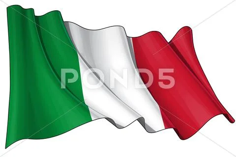 Flag of Italy Stock Illustration