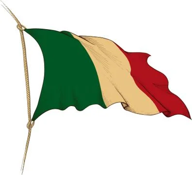 Flag of italy Illustrazione stock