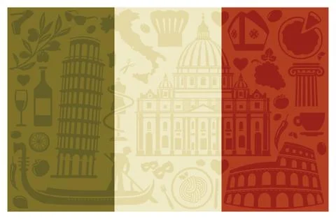 Flag of Italy Stock Illustration
