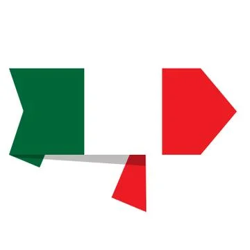 Flag of Italy on a label Ilustração Stock