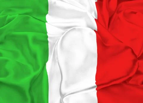 Flag of Italy, Milan Stock Illustration