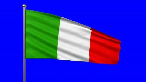 Flag of Italy, seamless loop Stock Footage 644346