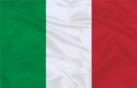 Flag of Italy Waving Stock Illustration