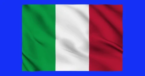 Flag of Italy waving on a samless loop over an easily removable background 스톡 동영상 98371877