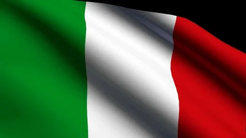 Flag of the Italy waving in the wind. 库存影片 76289678