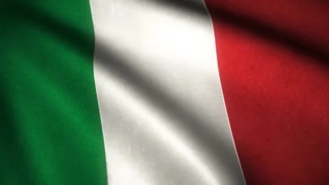 Flag of Italy waving in the wind with high detailed fabric texture - seamle.. Stock Footage 70565249