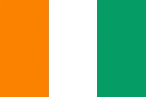 Flag of Ivory Coast Stock Illustration