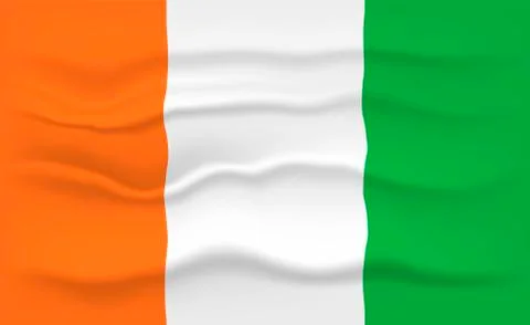 Flag of Ivory Coast Stock Illustration