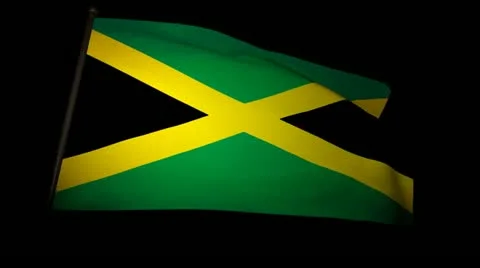 Flag Jamaica 01 Stock Footage 11149155