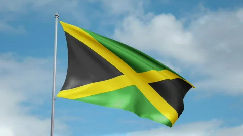 Flag of Jamaica Video stock 442890