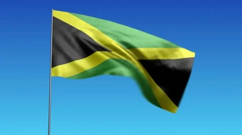 Flag of Jamaica Stock Footage 10796073