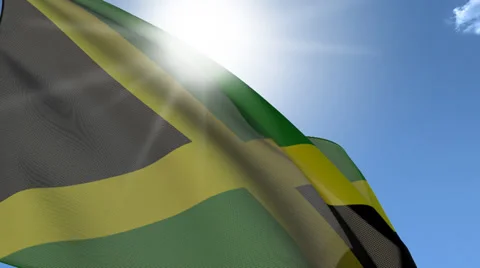 Flag Of Jamaica Stock Footage 33688019