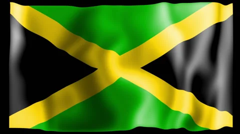 Flag of Jamaica Stock Footage 46655812