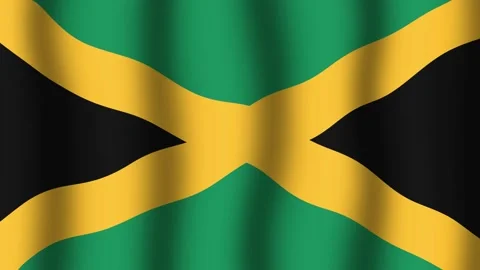 Flag of Jamaica Stock Footage 175656608