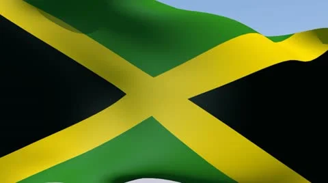 Flag of Jamaica HD Stock Footage 14402311