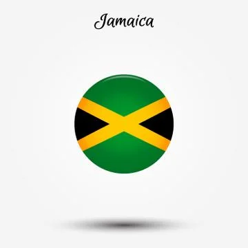Flag of Jamaica icon Stock Illustration