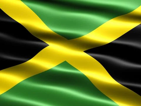 Flag of jamaica Иллюстрация
