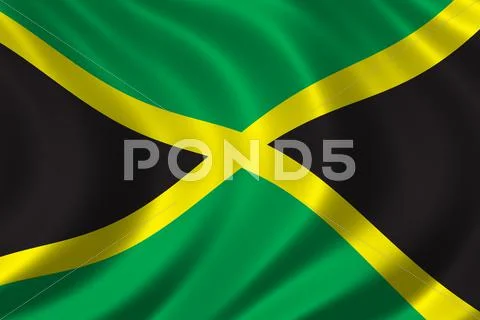 Flag of Jamaica Stock Illustration