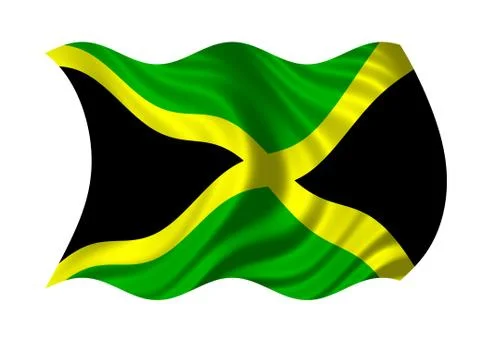 Flag of jamaica Stock Illustration