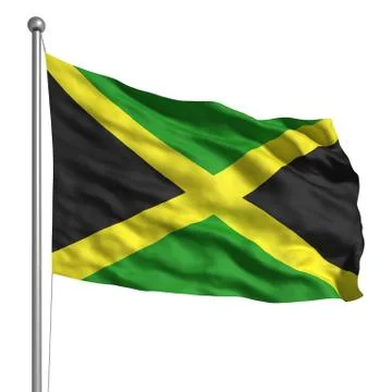 Flag of jamaica Stock Illustration