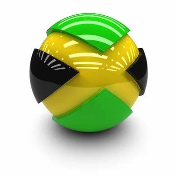 Flag of jamaica Illustrazione stock